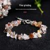 Adjustable Raw Crystal Stone Bracelet - Fresh, Irregular Chip Style Fashion Jewelry