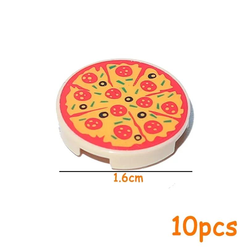 Non-Toxic Moc Food Accessories Fish Egg Bread Pizza Chocolate Fruit Carrot Hamburger Chips Chicken Bottle Bricks Building Blocks Toys