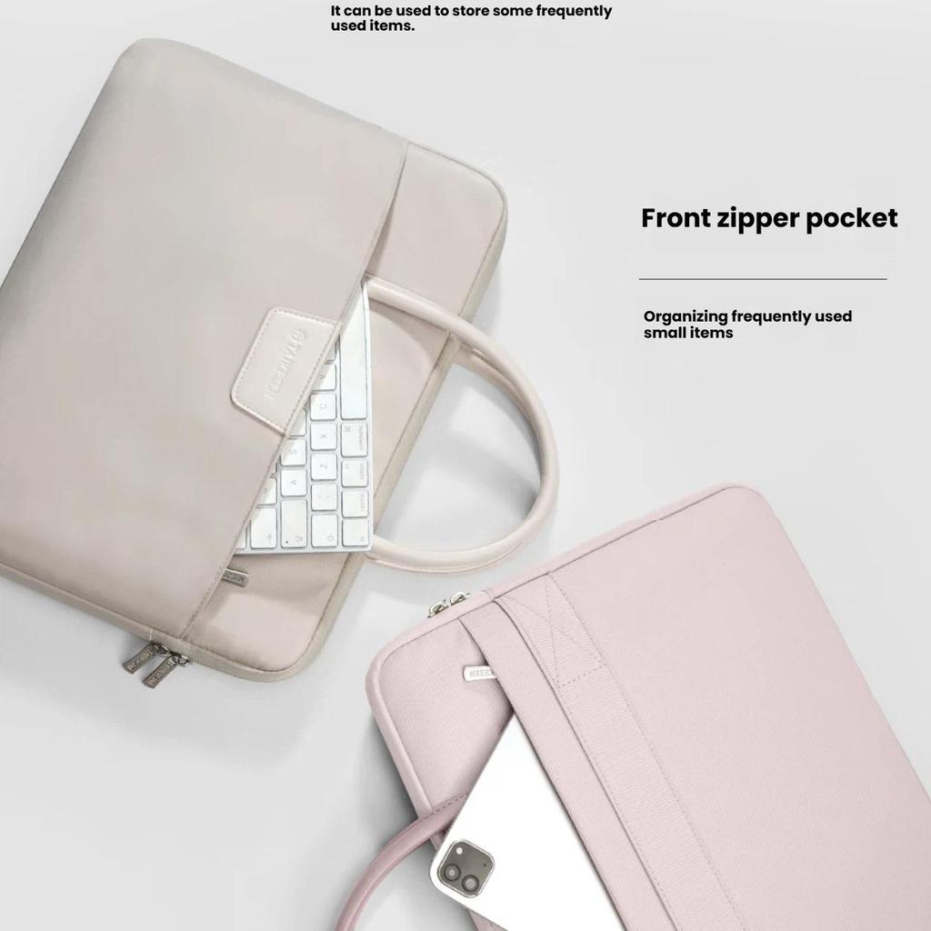 Laptop Handbag Suitable for Apple Macbook 13-14.2-Inch, Lenovo, Huawei Briefcase, Khaki
