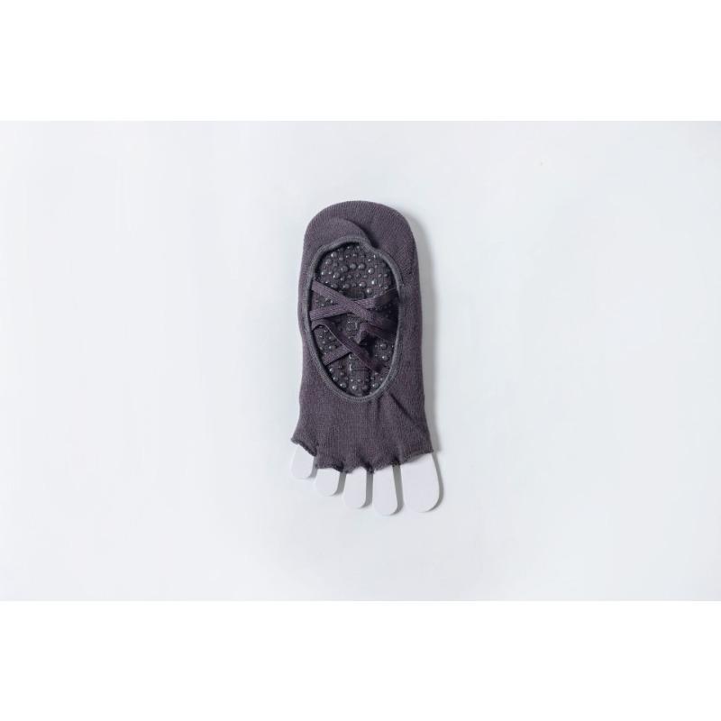 Women's Spring and Summer New Cross Strap Backless Toe Professional Yoga Sports Non Slip Five Finger Socks