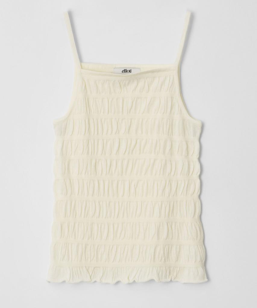 ELLIOTI Nella Shirring Knit Cami Top_3Color