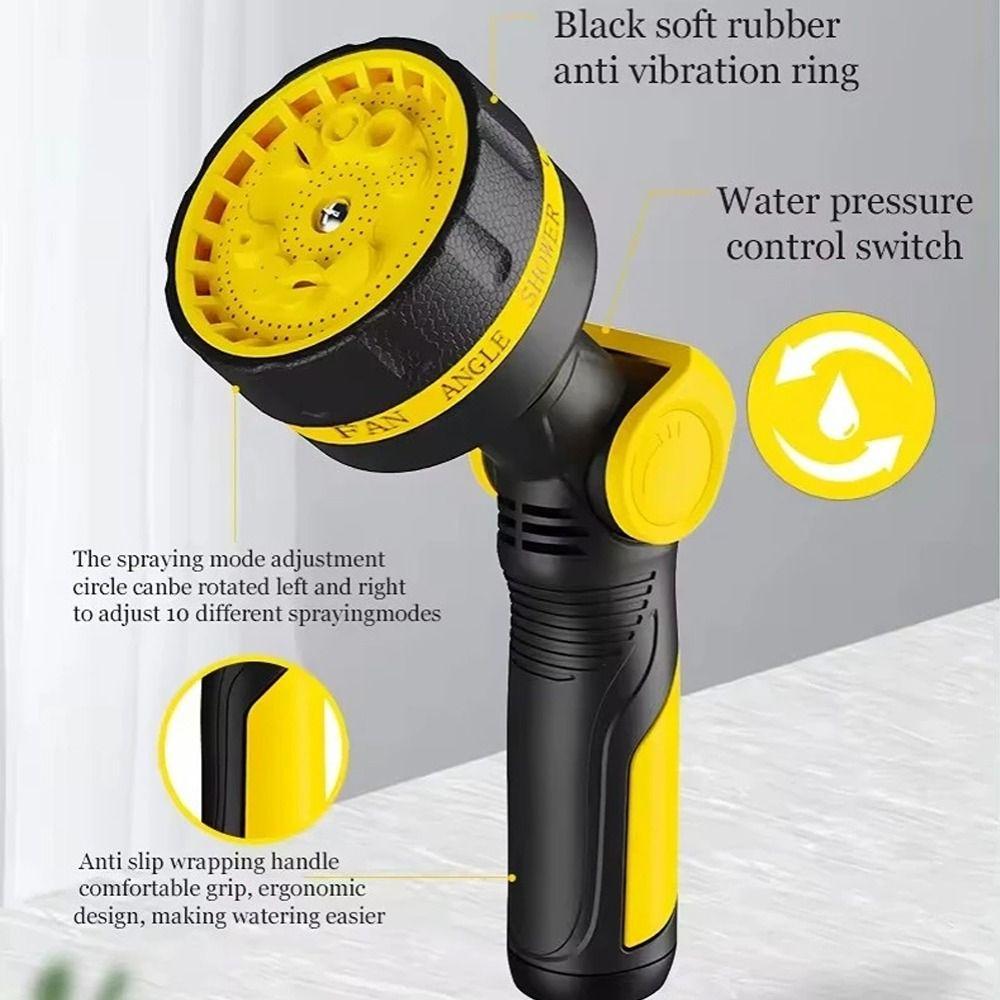 10 Modes Water Hose Nozzle Portable Irrigation Tool Hose Sprayer  For Terrace Lawns Gardening