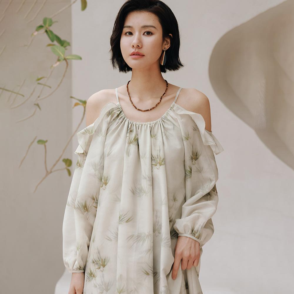 Laengsseon Ls_Loose Chiffon Floral Dress