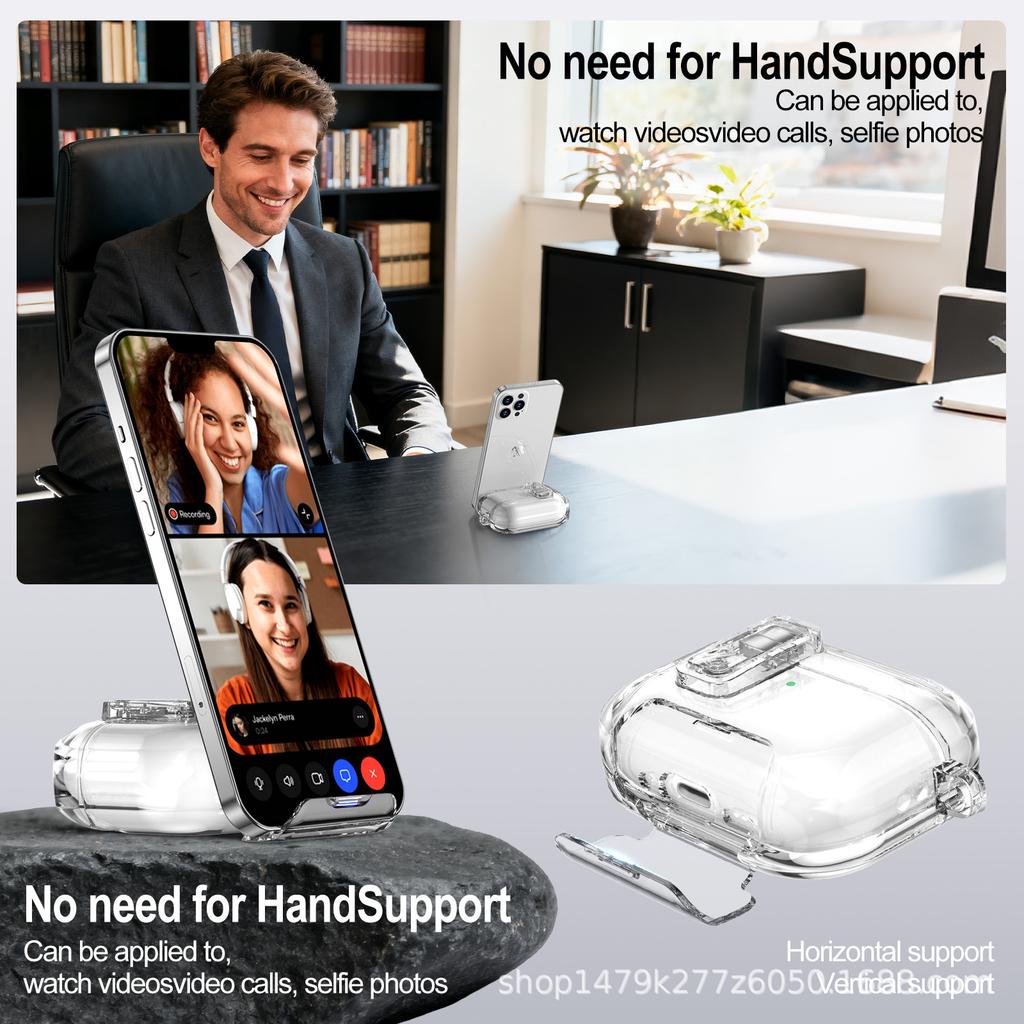 Bracket Airpodspro1 Protective Case for Apple AirPods 1 Earphone Case Transparent Magnetic Suction 1st Generation Earphone Case