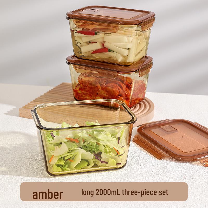 Sheng Bangrong Szklany hermetyczny pojemnik na żywność do mikrofalówki do przechowywania i utrzymywania świeżości, lunchbox na Kimchi i warzywa marynowane