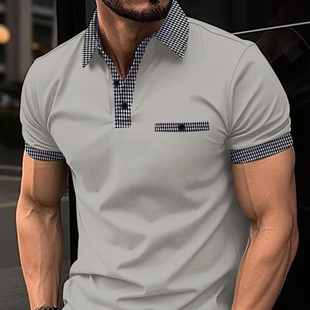 

Мужская рубашка поло с коротким рукавом на пуговицах, цветная мужская спортивная рубашка поло, верх L