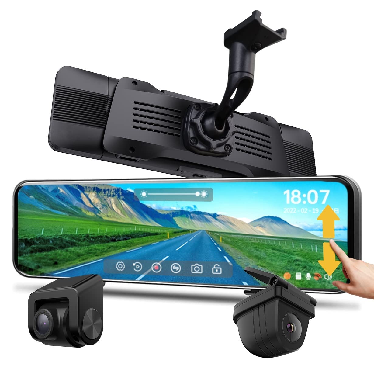 

NikoMaku Pro Drive Recorder with Stepless Separate Front and Rear HDR Digital Inner Front and Rear Backup Digital TV Parking 32GB Card Japanese