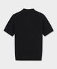 BROOKS BROTHERS Cotton Cable Polo Short Sleeve Sweater (Black) (Bbwtmo204Aufm)