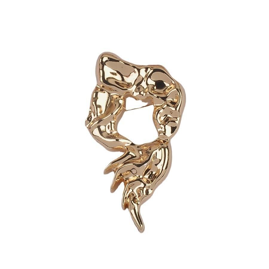High-end Metal Irregular Brooches for Women Exquisite Decorative Lapel Pins Fashion Jewelry Clothing Badge Accessories
