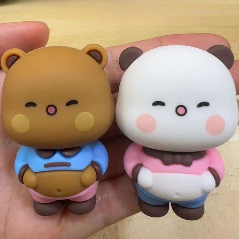 Bubu Dudu Panda Bear Figure Toys Collectible Anime Accessories Kawaii Bear Doll Ornament Couple Gifts Home Decor Christmas Gift