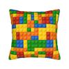 Candy Multicolor Building Blocks Pattern Pillow Cover Comfy Cushion Cover Funny Pillow Case For Living Room Chair