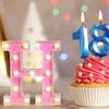 1pc Vibrant LED Lighting Letter - Battery Powered,Dimmable for Bedroom, Birthday Party, Wedding, Home, Christmas, and Eid Al-Adha Mubarak Decorations