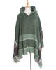 European & American Herringbone Women's Hooded Poncho Pullover (Spring, Autumn, Winter Collection)