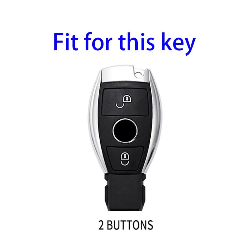 Cu 2 butoane TPU Husa pentru chei de masina Protector Shell Fob pentru Mercedes Benz ABCER Class GLS GLA GLK GLC CLS CLA AMG W204 W205 W212 W463 W176 Accesorii
