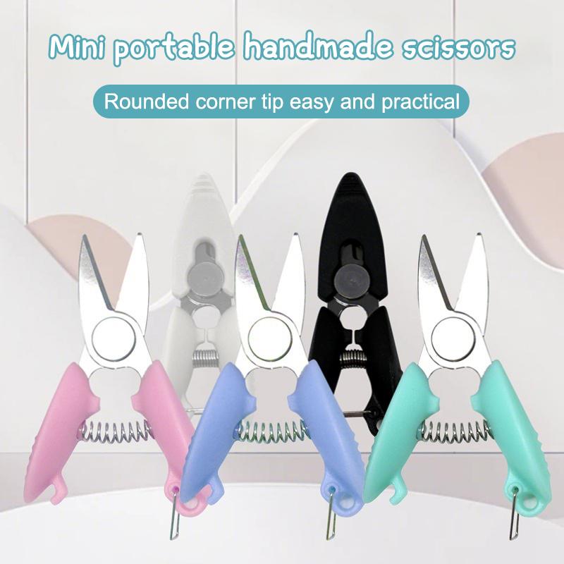 Mini Cep Makası Sevimli El İşi Makası İplik Kesici Taşınabilir Paslanmaz Çelik Güvenlik Makası Giysi Dikiş İşleri Kesici
