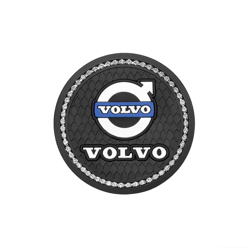 

1/2pcs For Volvo XC60 V60 S60 V40 V50 S40 S80 C30 XC40 XC70 V90 V60 XC40 S90 Silicone Car Coaster Water Cup Anti-Slip Pad Decor