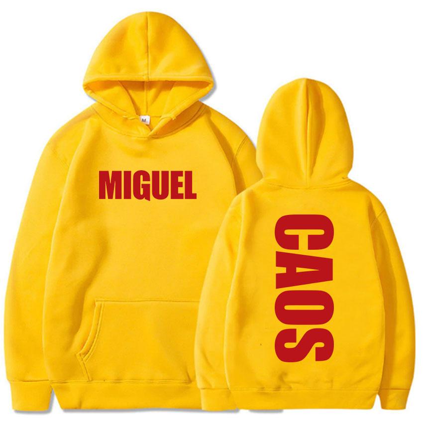 MIGUEL CAOS Album Hoodies Unisex Streetwear Long Sleeve Fleece Winter Hooded Sweatshirts Graphic Printing Clothing Pullover