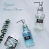 JASAI 2Pack Antique Design Glass Soap Dispenser with Rust Proof 304 Stainless Steel Pump, Refillable Hand Soap Dispenser with 10Pcs Stickers, Premium