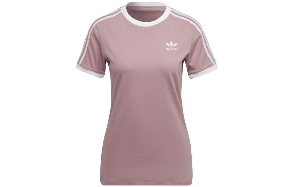 Adidas Originals ADICOLOR CLASSICS 3 STRIPES Set in Sleeve T Shirt Women s Pink HB9485