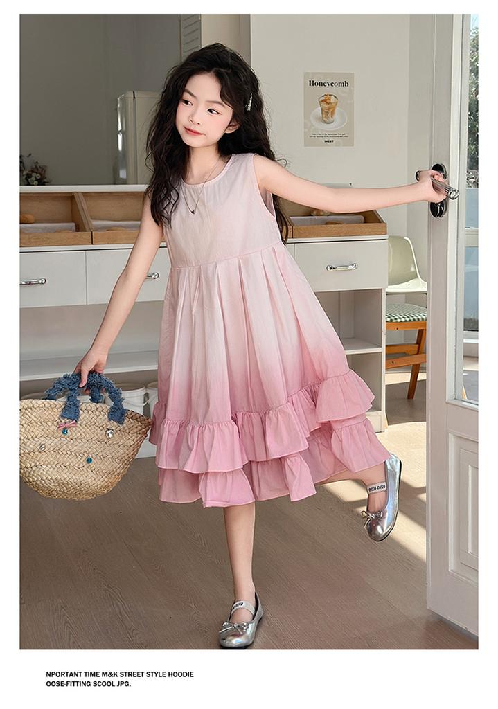 Girls' dress summer 2026 new summer dress girls' western-style gradient princess dress children's dress summer style