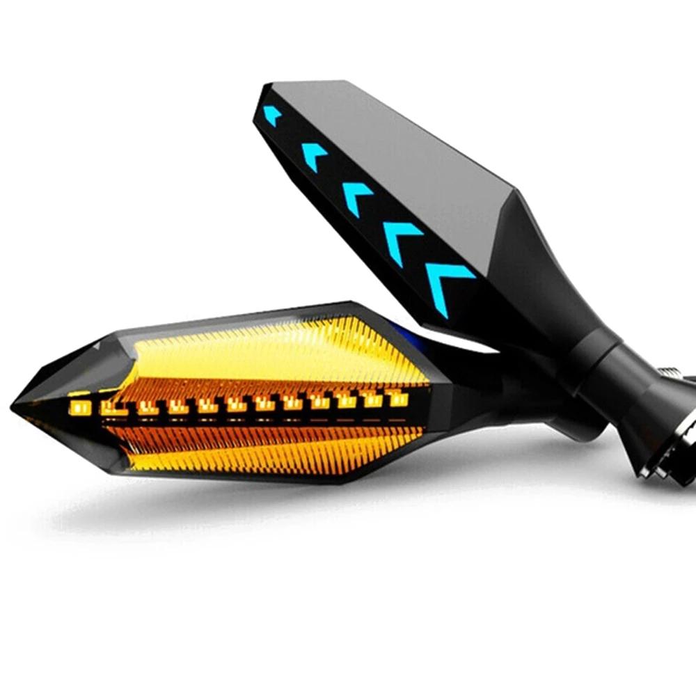 LED Bike Motorbike Direction Lights Flowing Motorcycle Turn Signal Light Motor Bike Bicycle Indicator Lamps Flashing Lights