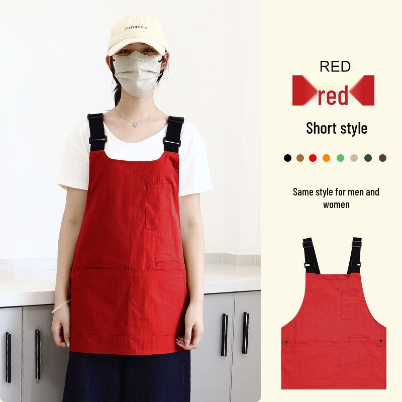 Waterproof Canvas Apron with Custom Logo - Art Studio & Barista Workwear Vest Style