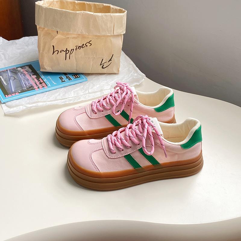 Autumn Mango Head Student Canvas Shoes Women's Retro Versatile Platform Big Head Board Shoes Niche Casual Shoes
