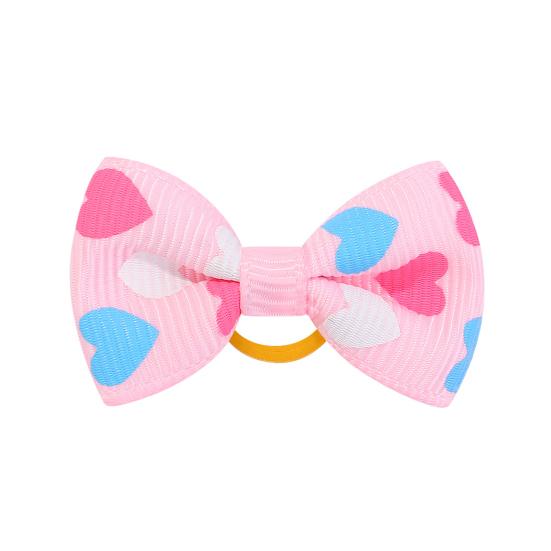 Pet Small Hair Bows with Rubber Bands Handmade Hair Bowknot Pet Accessories for Dog Puppy And Cat Grooming Supplies