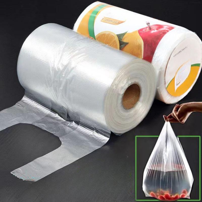 300pcs Transparent Disposable Food Storage Bags Set, Suitable for Supermarkets, Convenience Stores, Kitchens, and Restaurants