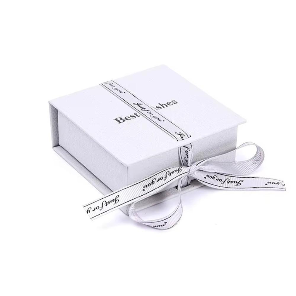 Paper Bowknot Ribbon Ring Earring Storage Case High-end Jewelry Packaging Case Portable Gift Box