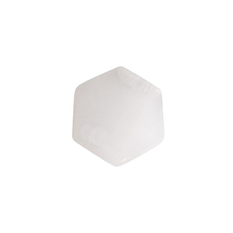 Natural Orange Translucent Gypsum Hexagonal Crystal Grid Yoga Board
