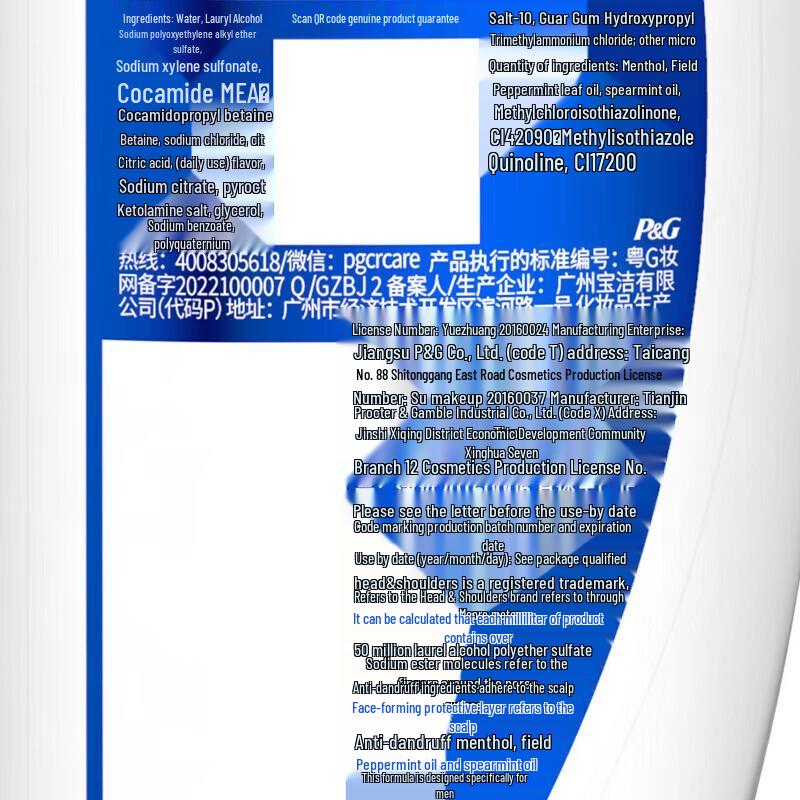 Head & Shoulders Men's Anti-Dandruff Oil Control Shampoo Set