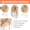 MISSQUEEN Synthetic Hair Bun Fake Hair Chignon Elastic Hair with Elastic Band Hair Bun Donut Chignon Messy Hair for Women