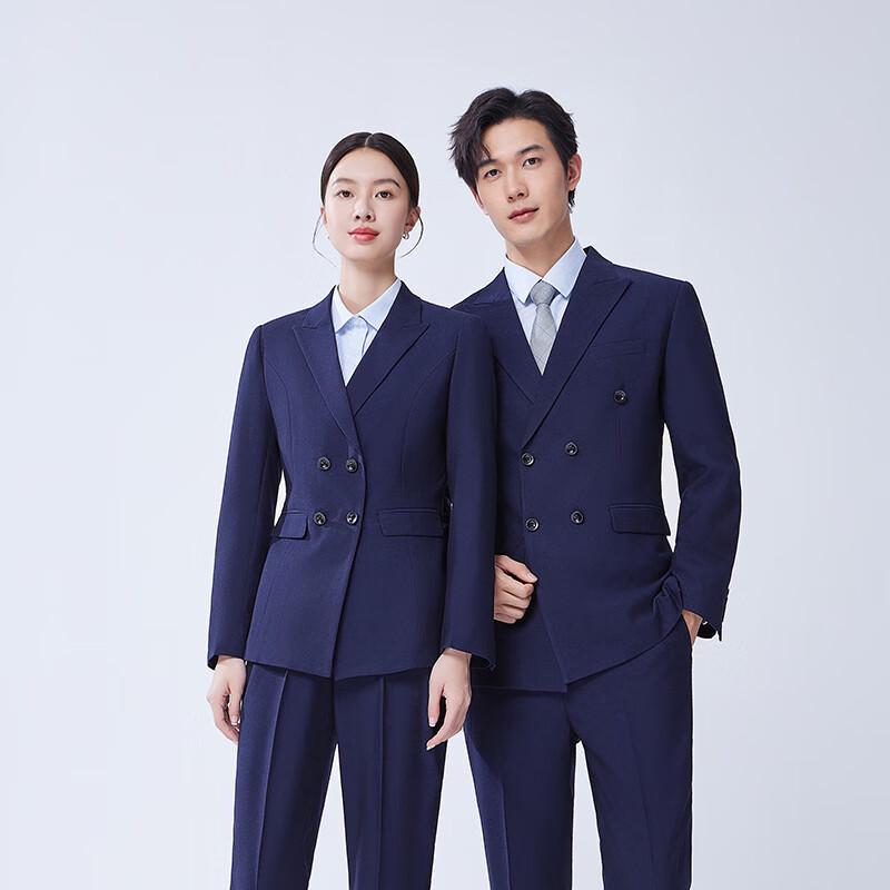 Toluoman Unisex Double-Breasted Business Suit Set