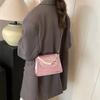 Pearl Simulated Fashion Decoration Crocodile Pattern Women Casual Square Bag