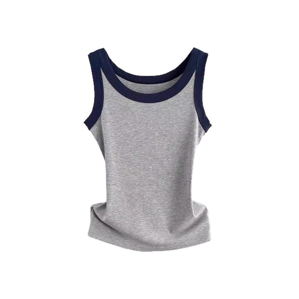 Women's Ribbed Modal Cotton Sleeveless Camisole Vest - Casual Spring/Summer Wear