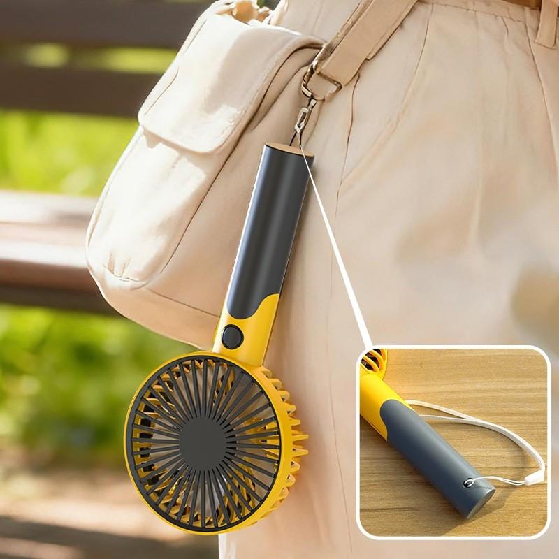 Handheld Fan Usb Rechargeable Portable Desktop Fan With Six Speed Levels For Outdoor Use