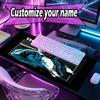 Custom Name Personalized Michael Jackson Pattern Mousepad, Laptop PC Desk Mat, Decorative Desk Mat for Home Keyboard Pad Gift