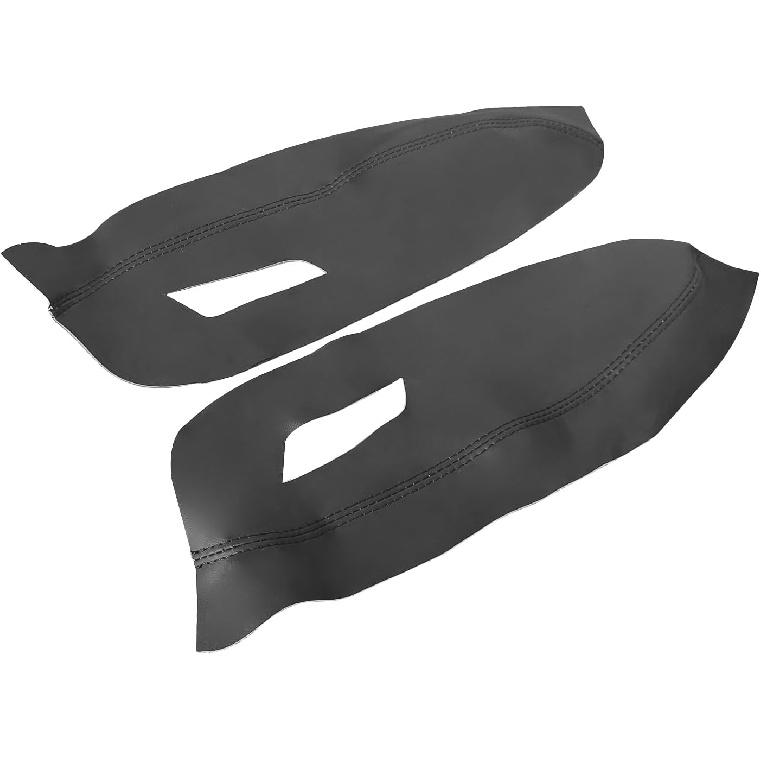 2 Stück Türarmlehnen-Panelabdeckung, Schwarze Türverkleidungs-Schutzhülle Ersatz-Mikrofaserkunstleder-Armlehnenabdeckung Schwarz Kompatibel mit Nissan Sentra 2013-2019