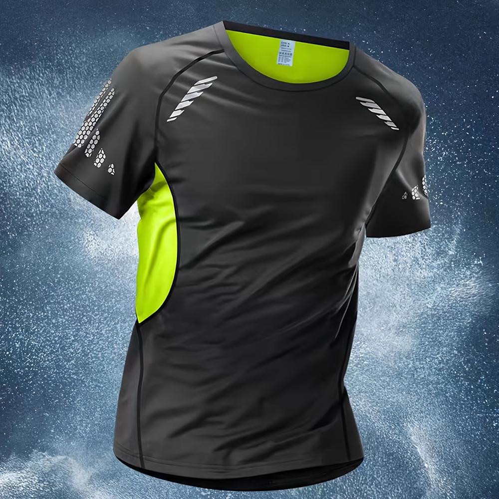 Heren Hardloop Sport T-shirts Casual Ronde Hals Korte Mouw Tops Buiten Fitness Losse T-shirts Zomer Ademend Comfortabel Pullover