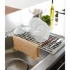 Yamazaki Folding Drainer, Large, White, Approx. W26 x D58 x H0.8cm, Plate, Kitchen, Rolls Up for Slim Storage, 7846