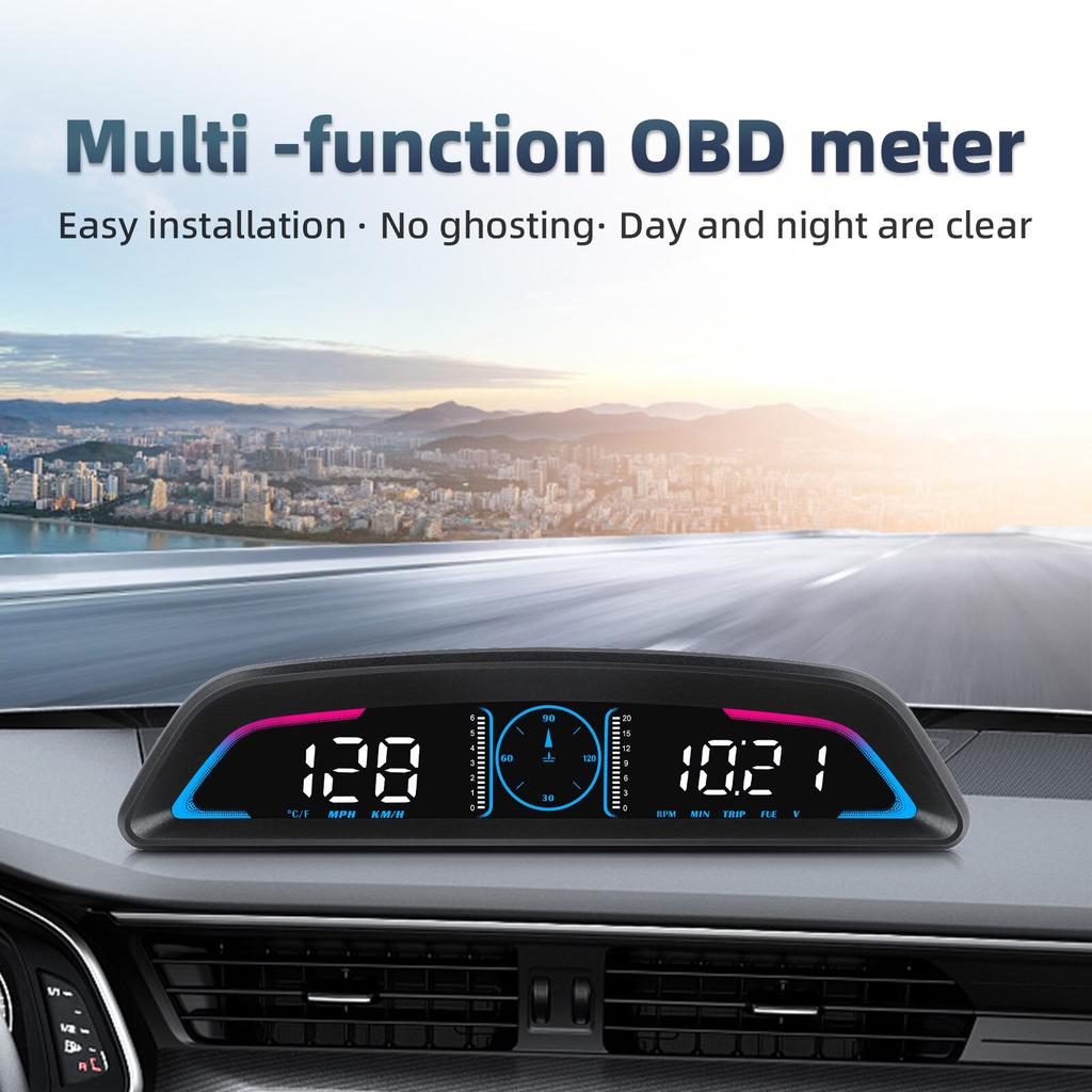AD G3 / B3 Head Up Display OBD2 GPS Smart Car HUD Digital Speedometer Security Alarm RPM Water Temperature Tachometer Clock