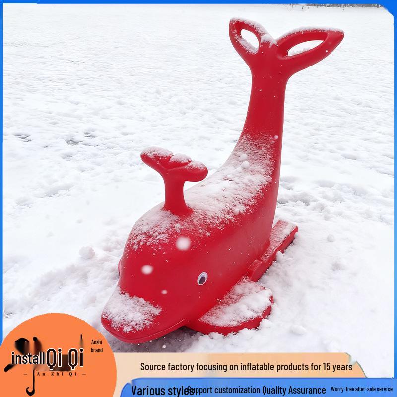 Northeast Outdoor Children's Cartoon Winter Ski Resort Ice Sled Sleigh Banana Boat