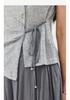 Summer new casual temperament short sleeved shirt wide leg skirt pants two-piece set of pants
