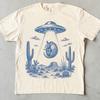 Funny Armadillo Shirt, UFO Alien Abduction Tee, Vintage Western Desert, Texas Armadillo Gift, Unisex Relaxed Fit Comfort Colors