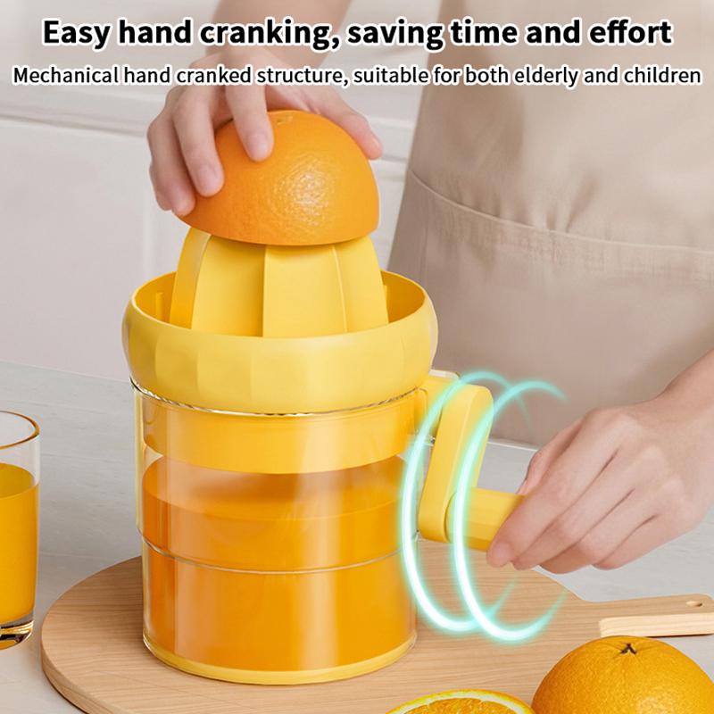 Ruční odšťavňovač citrusů s otočnou klikou - Maximální extrakce šťávy pro citrony, pomeranče, limetky, grapefruity | Ergonomická rukojeť