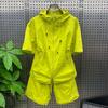 Summer Thin Hooded Quick Drying Casual Suit Trendy Men's Couple Short Sleeved Shorts Youth Korean Version Loose Two-piece Set