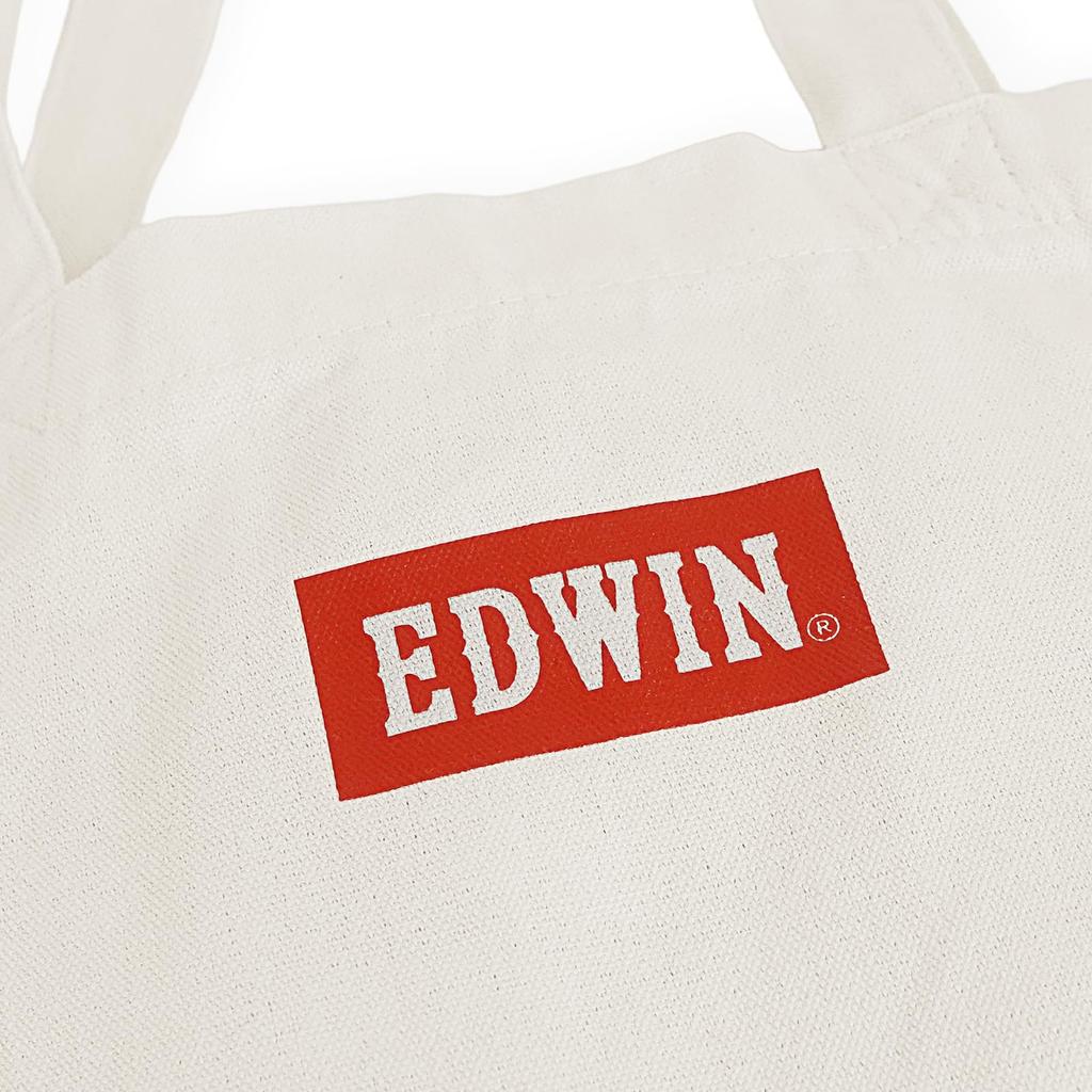 Fineplus EDWIN Tote Bag 0411523 Red Logo, Simple, Lightweight, A4 Size Storage