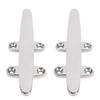 2Pcs 6in Boat Cleat 316 Stainless Steel Heavy Duty Flat Marine Grade Rope Cleat for Yacht Speedboat Cargo Ship