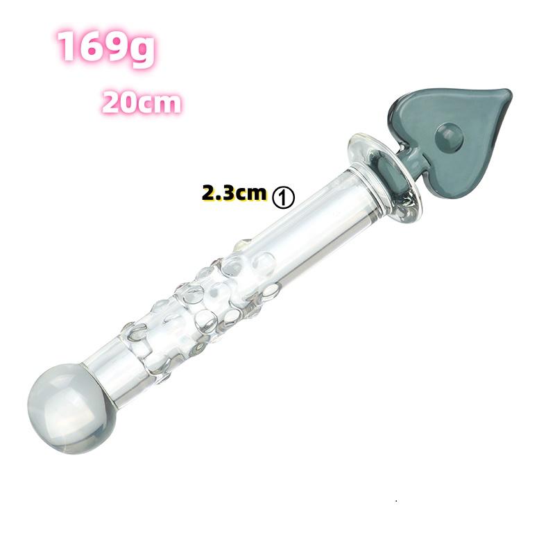 VaHppy Plugi anale din sticlă Masturbator feminin Poker Styling Margele de tragere Pelete cu filet în spirală Fete gay Jucării sexuale pentru adulți SM BDSM